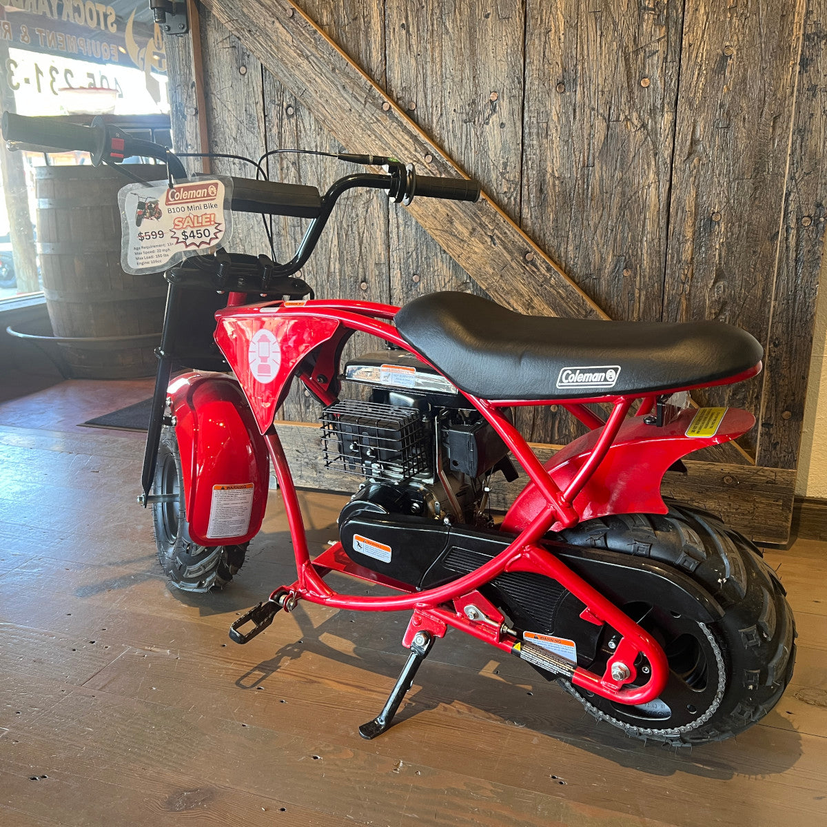 Coleman 105cc Gas-Powered Mini Bike B100