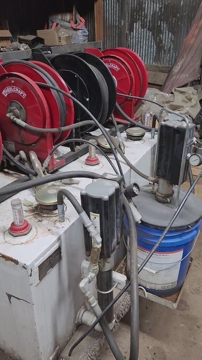 Skid Mounted Portable Lube Tank / System 100 gallon / pneumatic